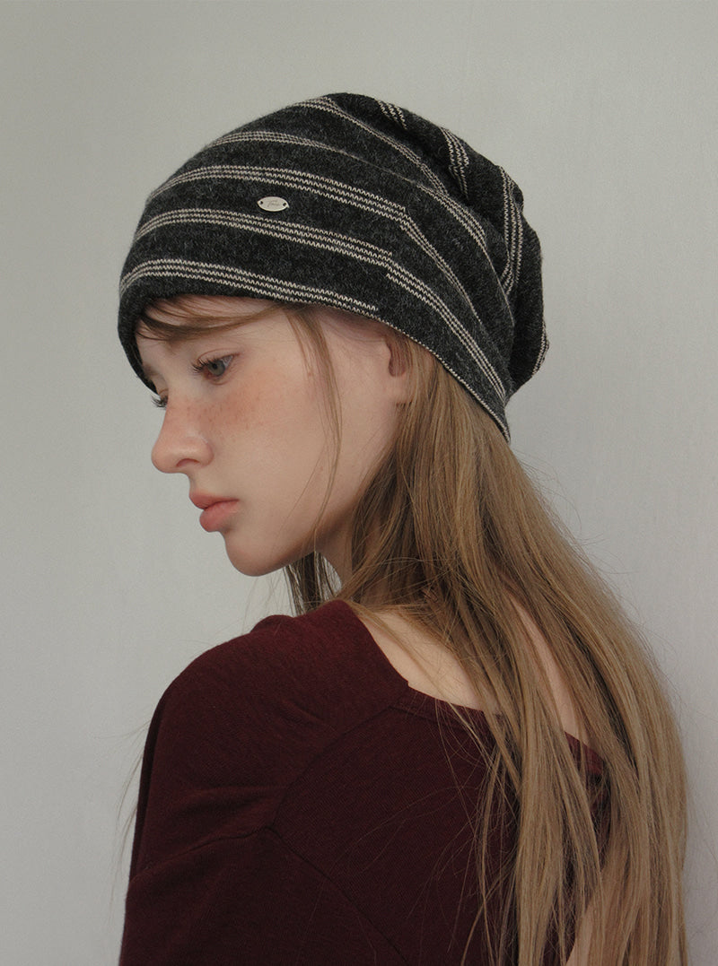 Chen stripe knit beanie | View 4