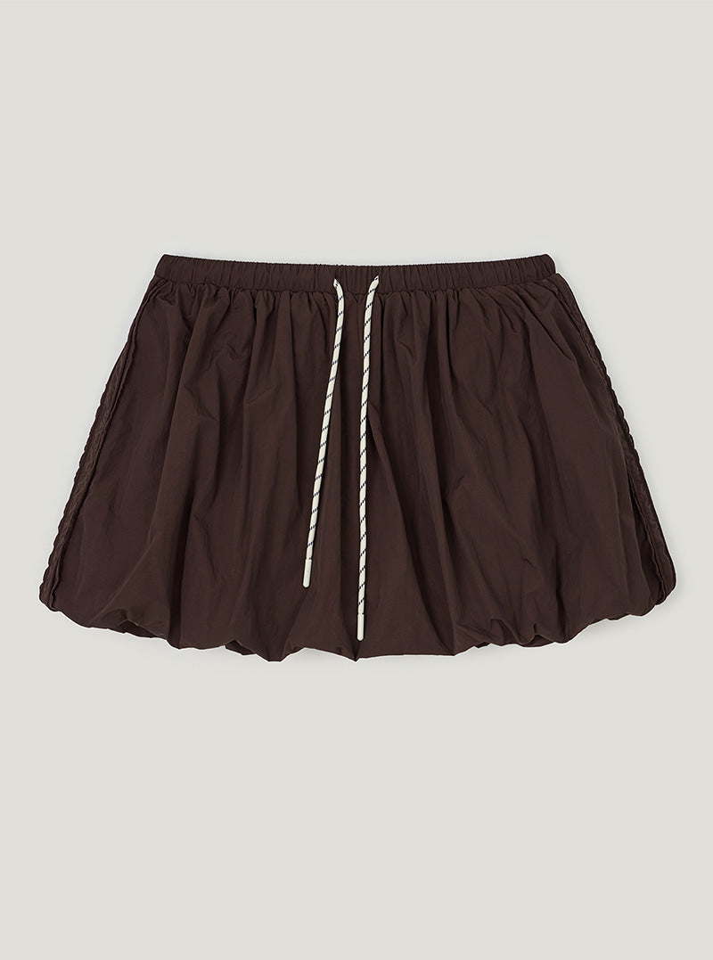 TWEE Colt nylon balloon banding mini skirt | Wine product-only view