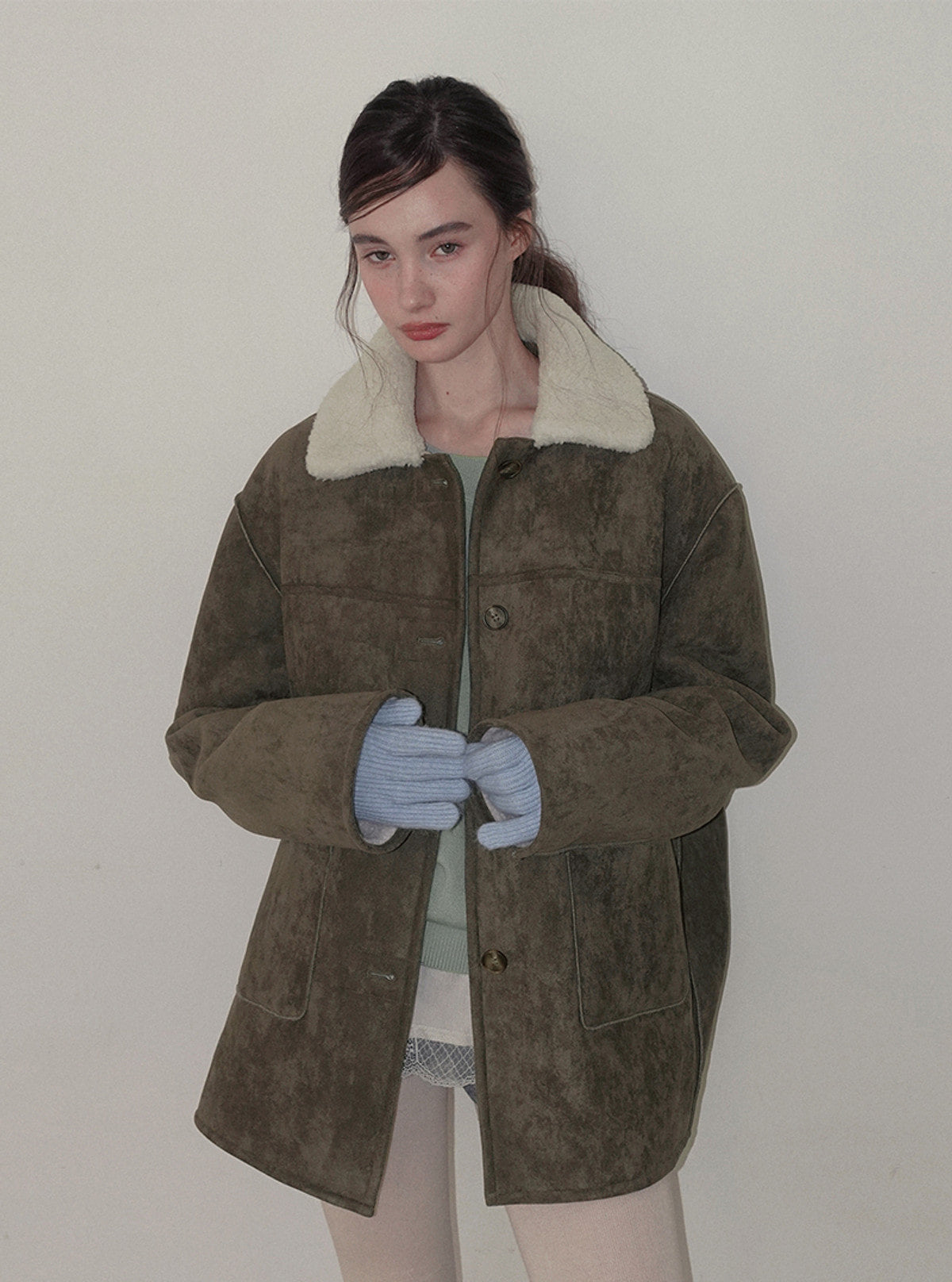 Melto pocket half shearling coat | View 7