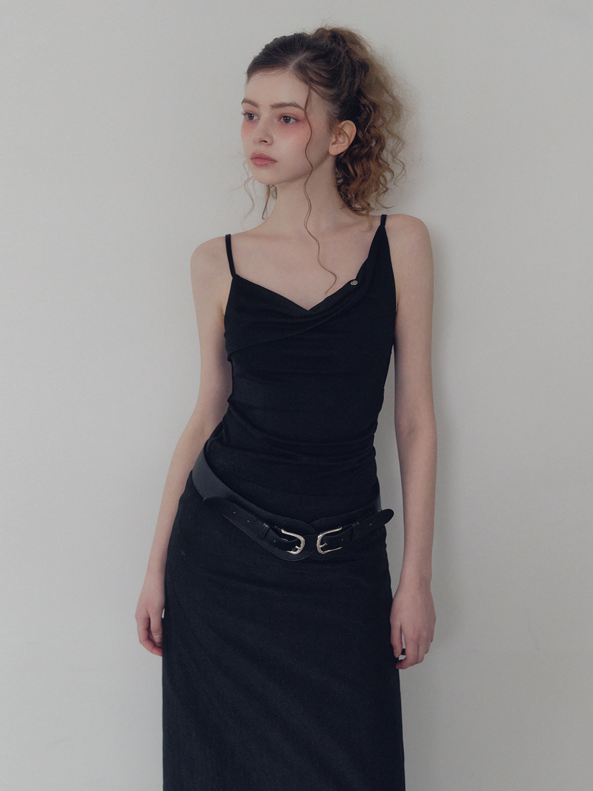 Dein shirring drape sleeveless