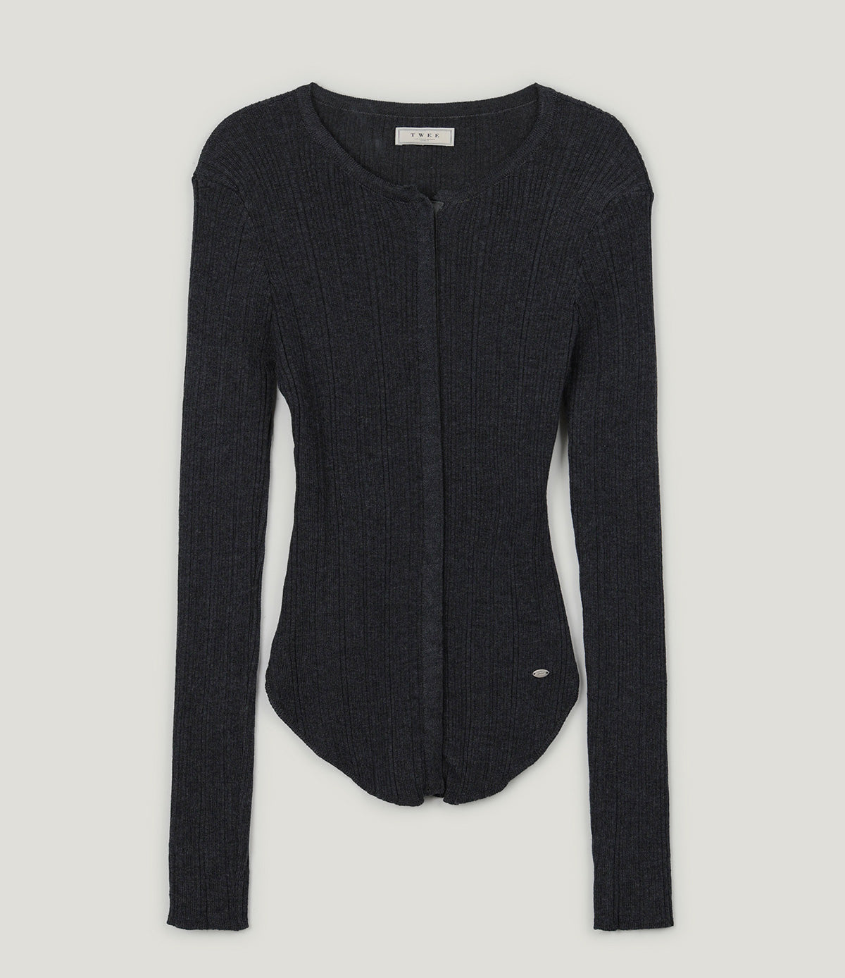 Lingtwo Hidden Button Slim Knit