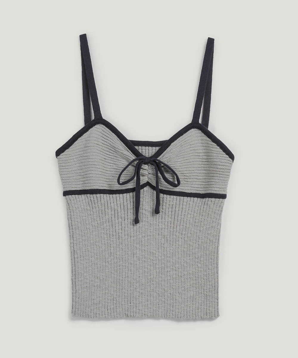 Jichense Ribbon Sleeveless Top