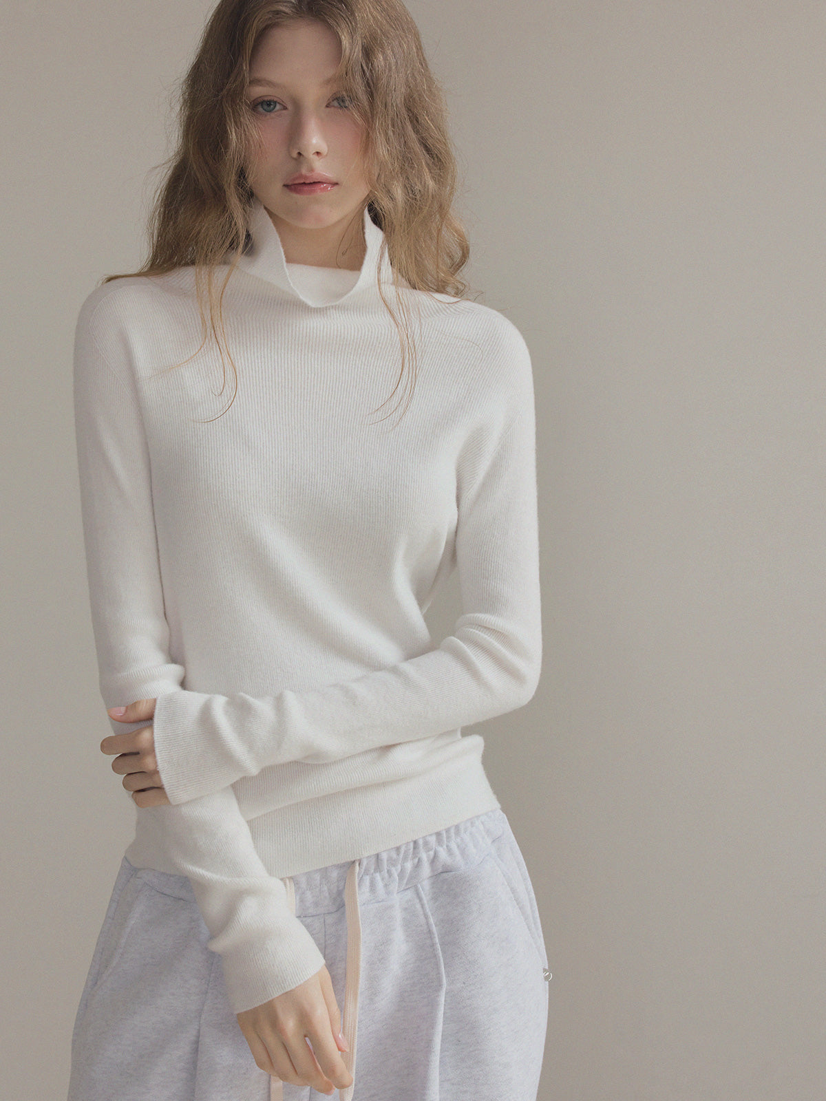 Sames Wholegarment Turtleneck Long Sleeve Knit