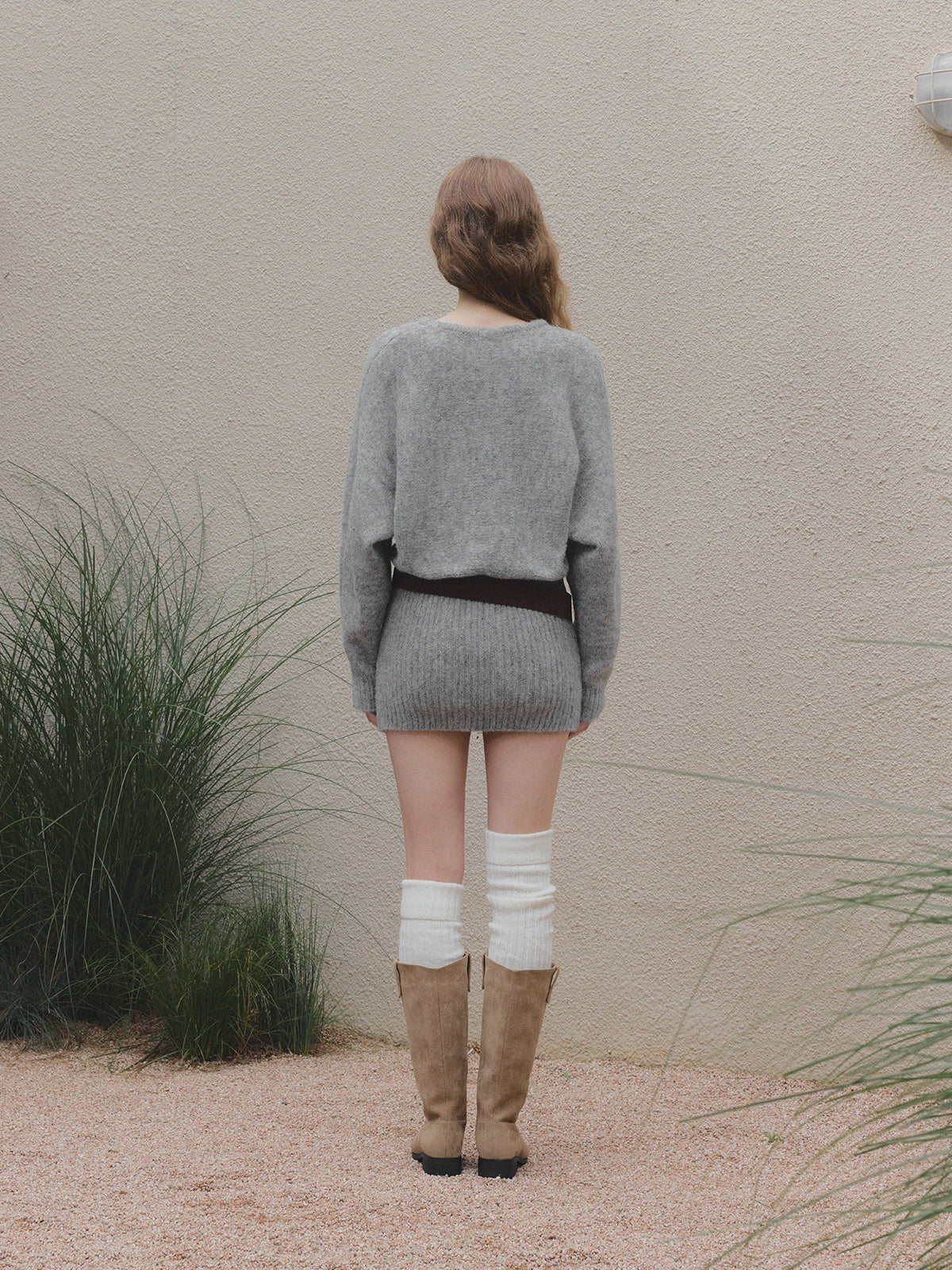 Rein Loose-Fit Knit Dress (Belt Set)