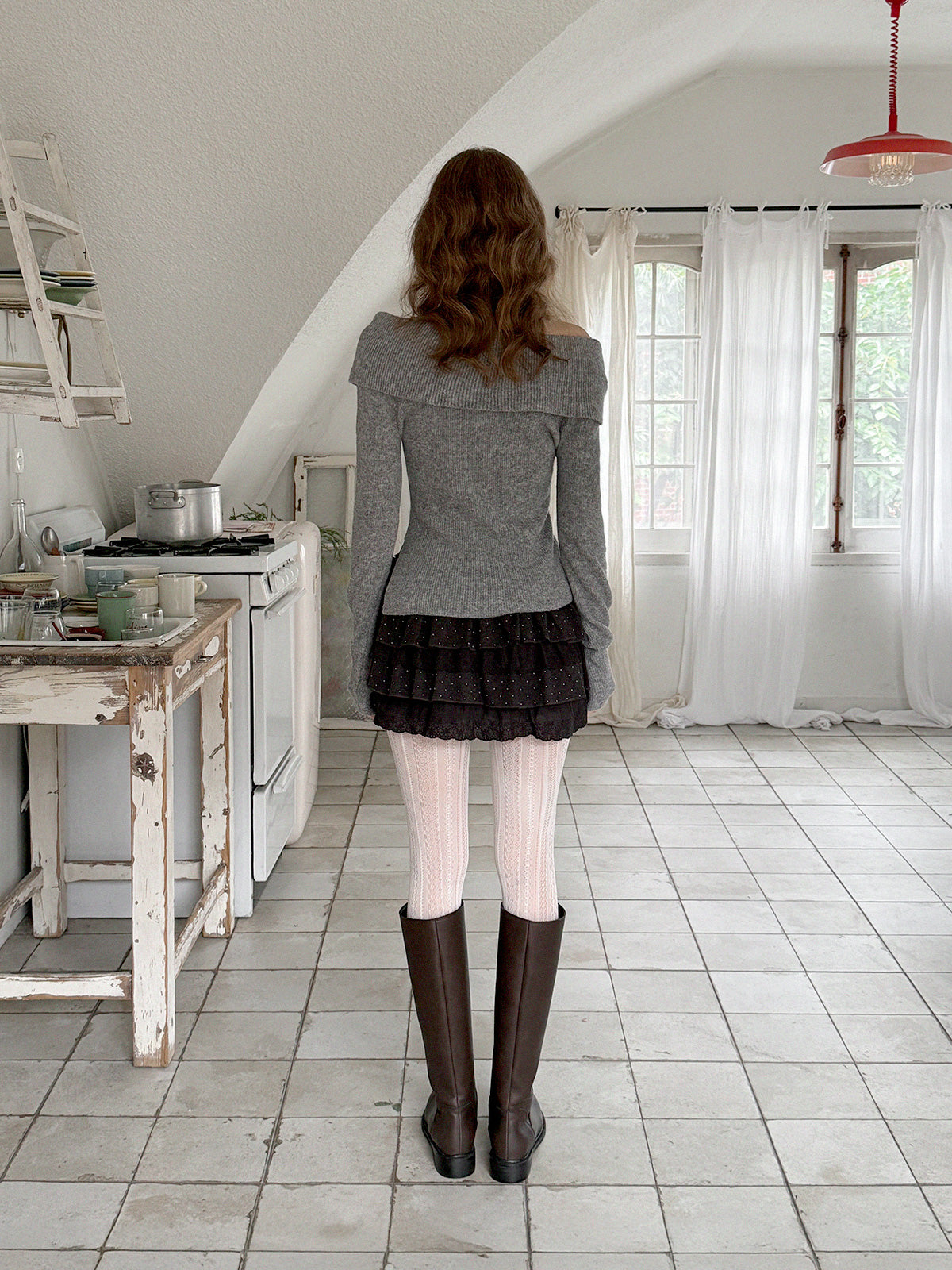 【TWEE】Spilla a fiocco Willn Maglia scollata
