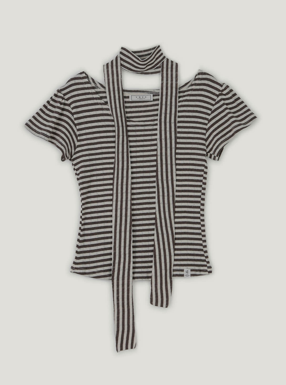 Deden Stripe Jacquard Short-Sleeve T-Shirt (Strap Set)