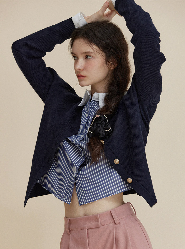 Virtue Puff V-Neck Cardigan