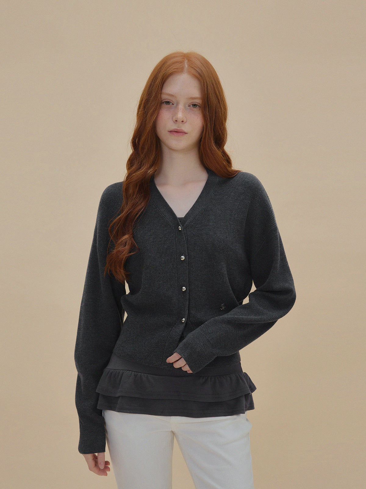 Pichu Puff V-Neck Cardigan