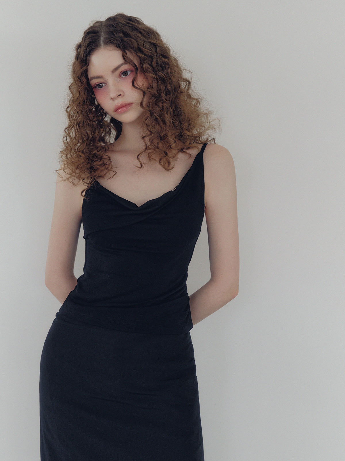 Dein shirring drape sleeveless
