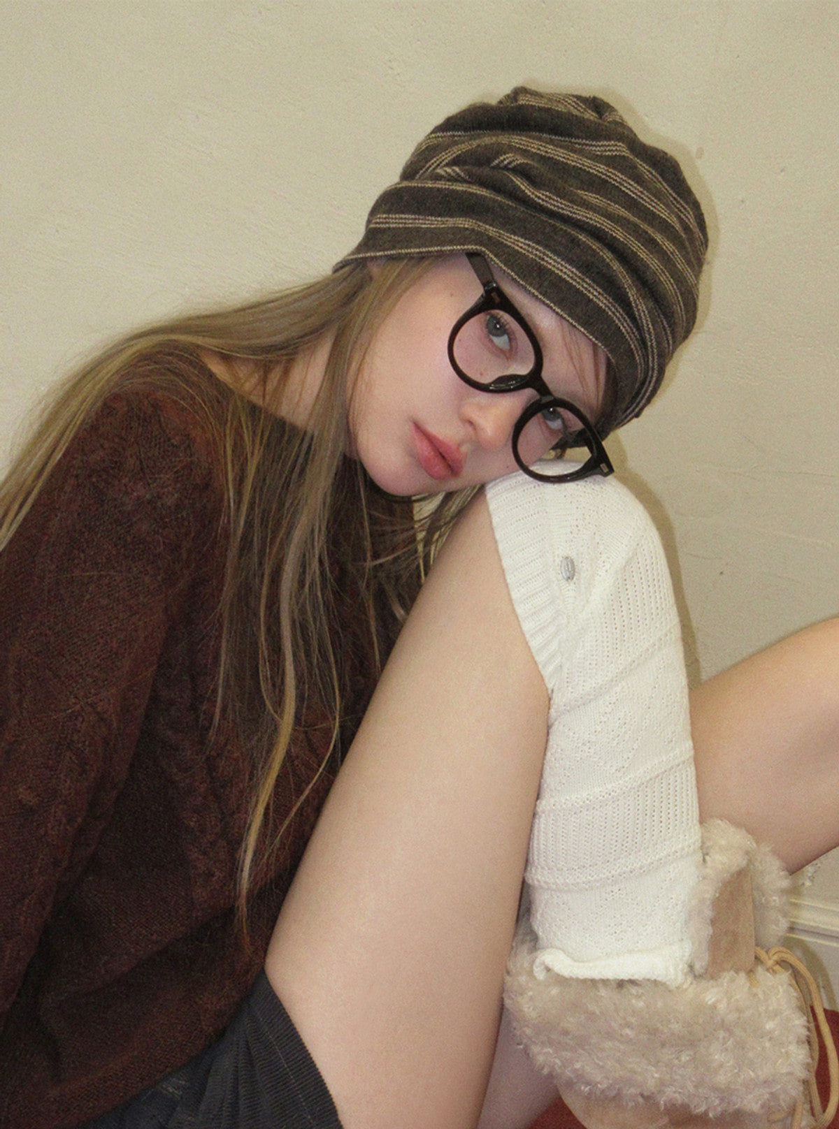 Chen stripe knit beanie | View 9