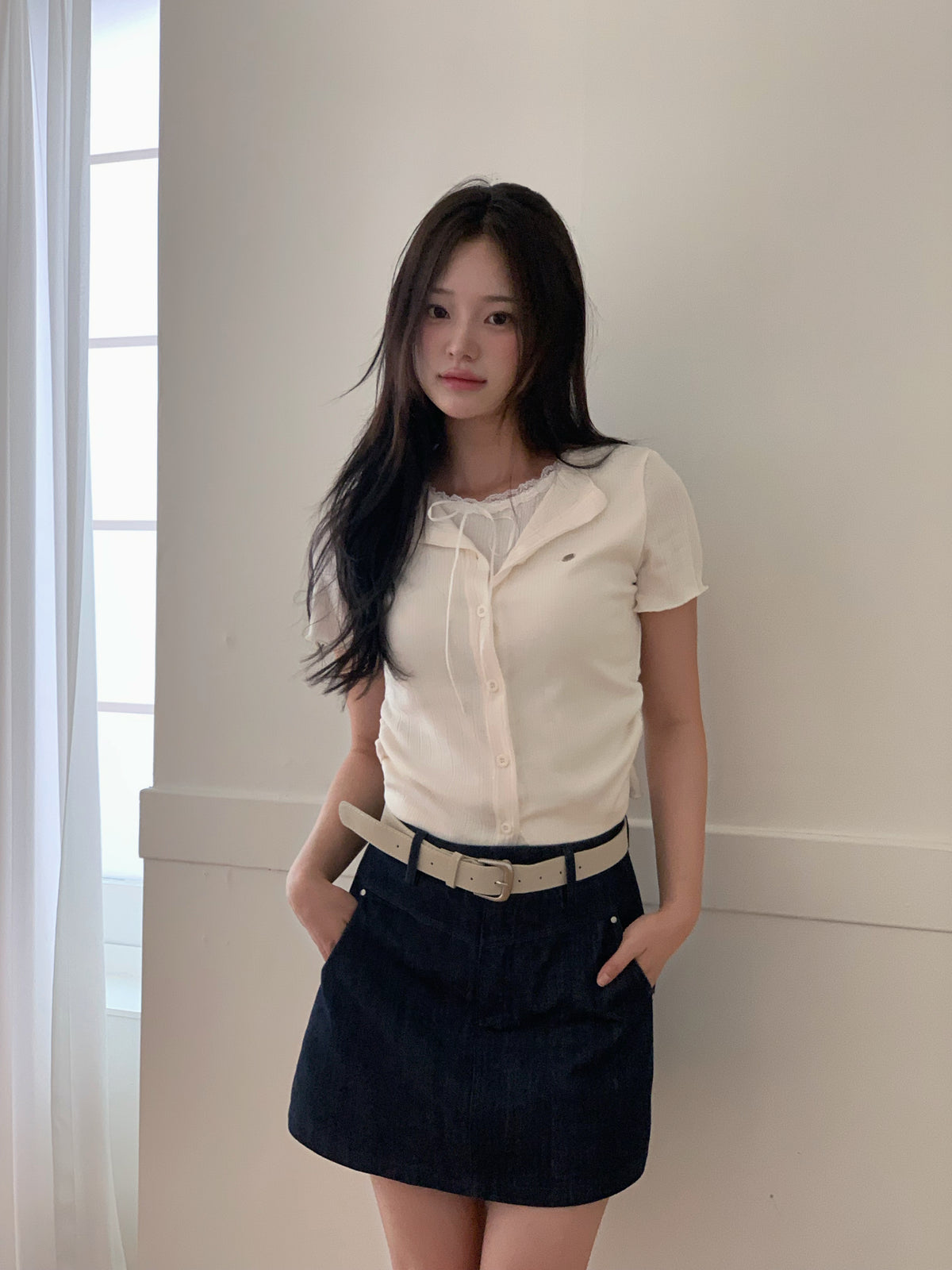 Poiner Layered Ribbed Short-Sleeve T-Shirt