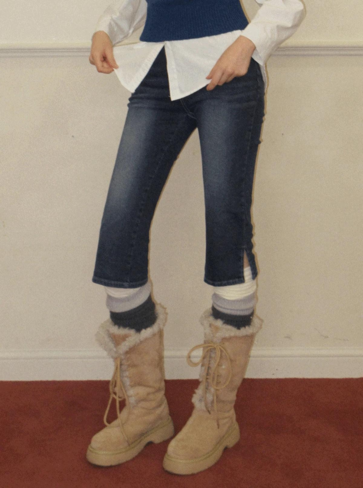 TWEE Dezel washed capri denim pants | Main product image