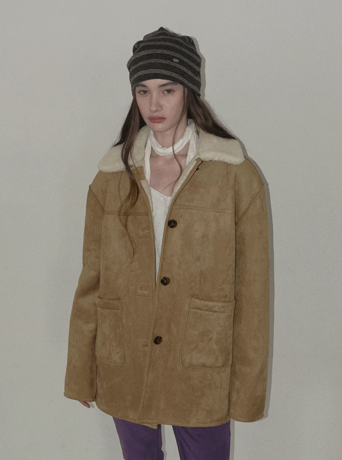 Melto pocket half shearling coat | Main