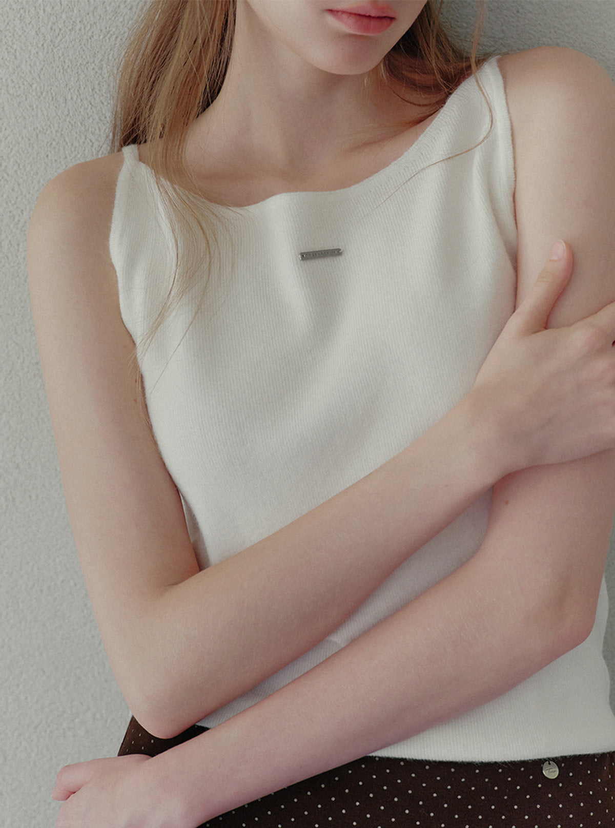 Kia basic halter sleeveless knit | View 5