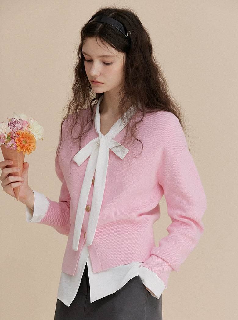 Virtue Puff V-Neck Cardigan