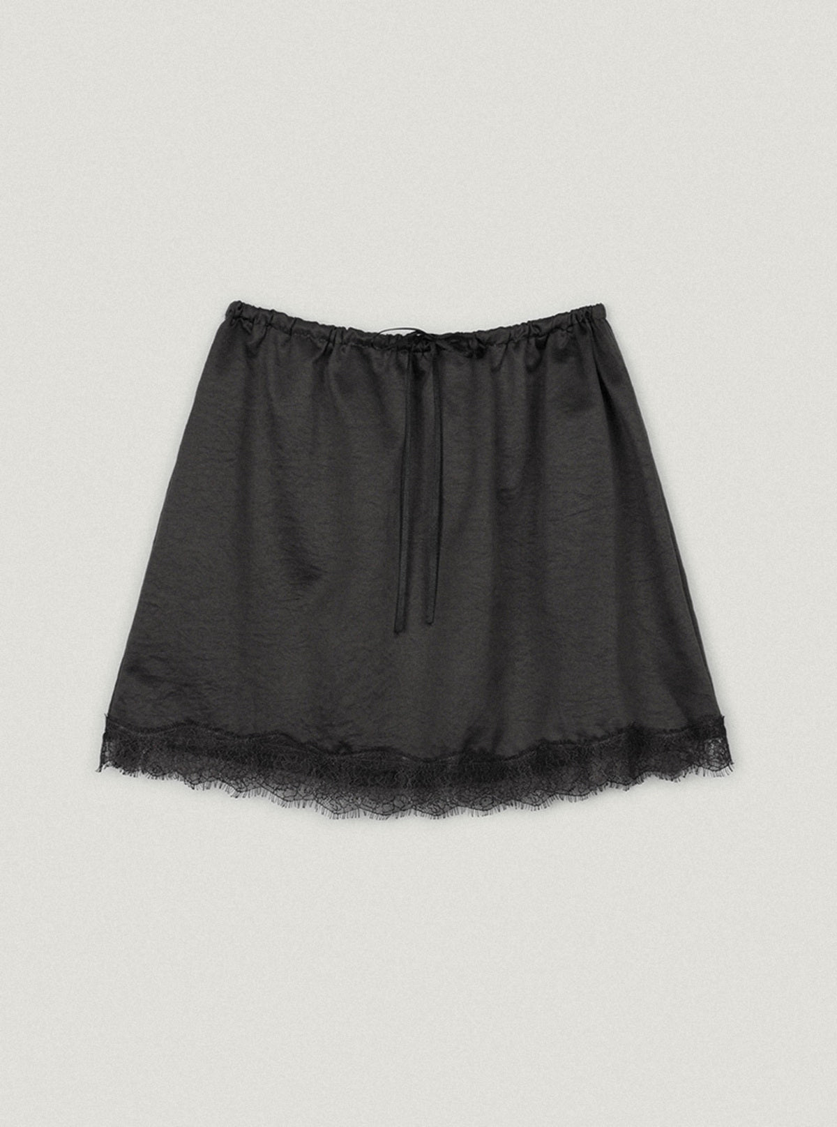 Julit Satin Lace Mini Skirt