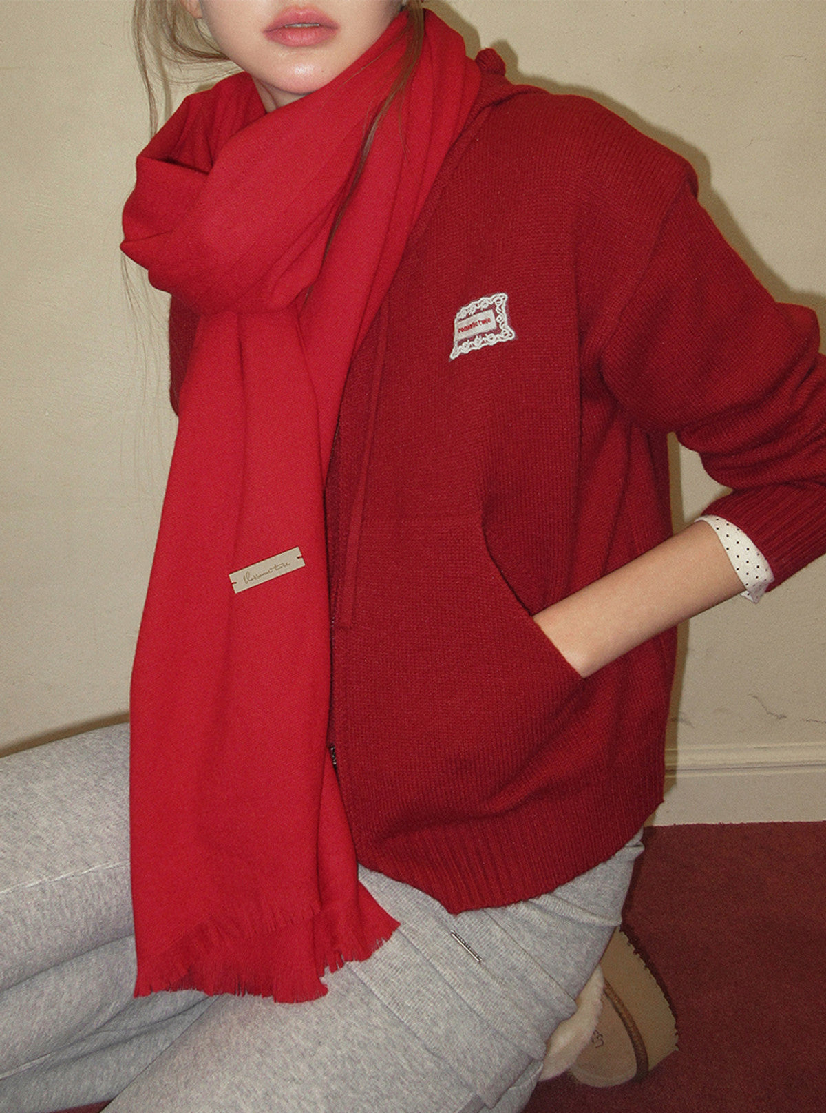 Kain basic color long muffler | View 7
