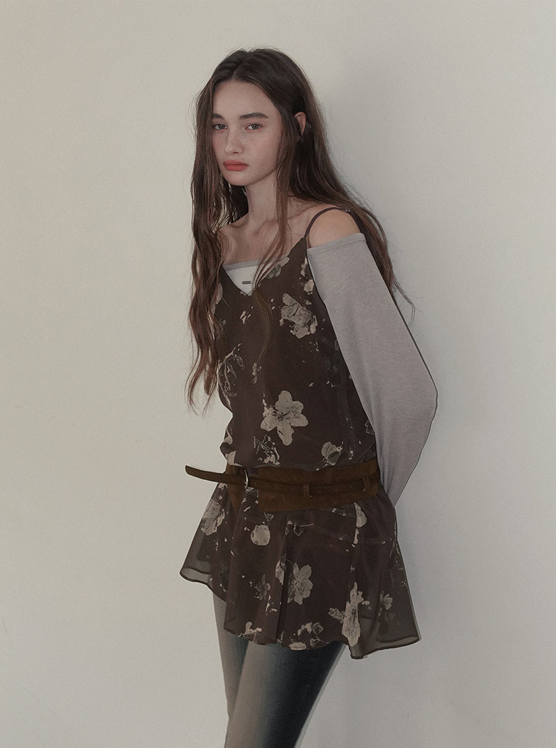 Moret floral pintuck flare sleeveless dress | View 7
