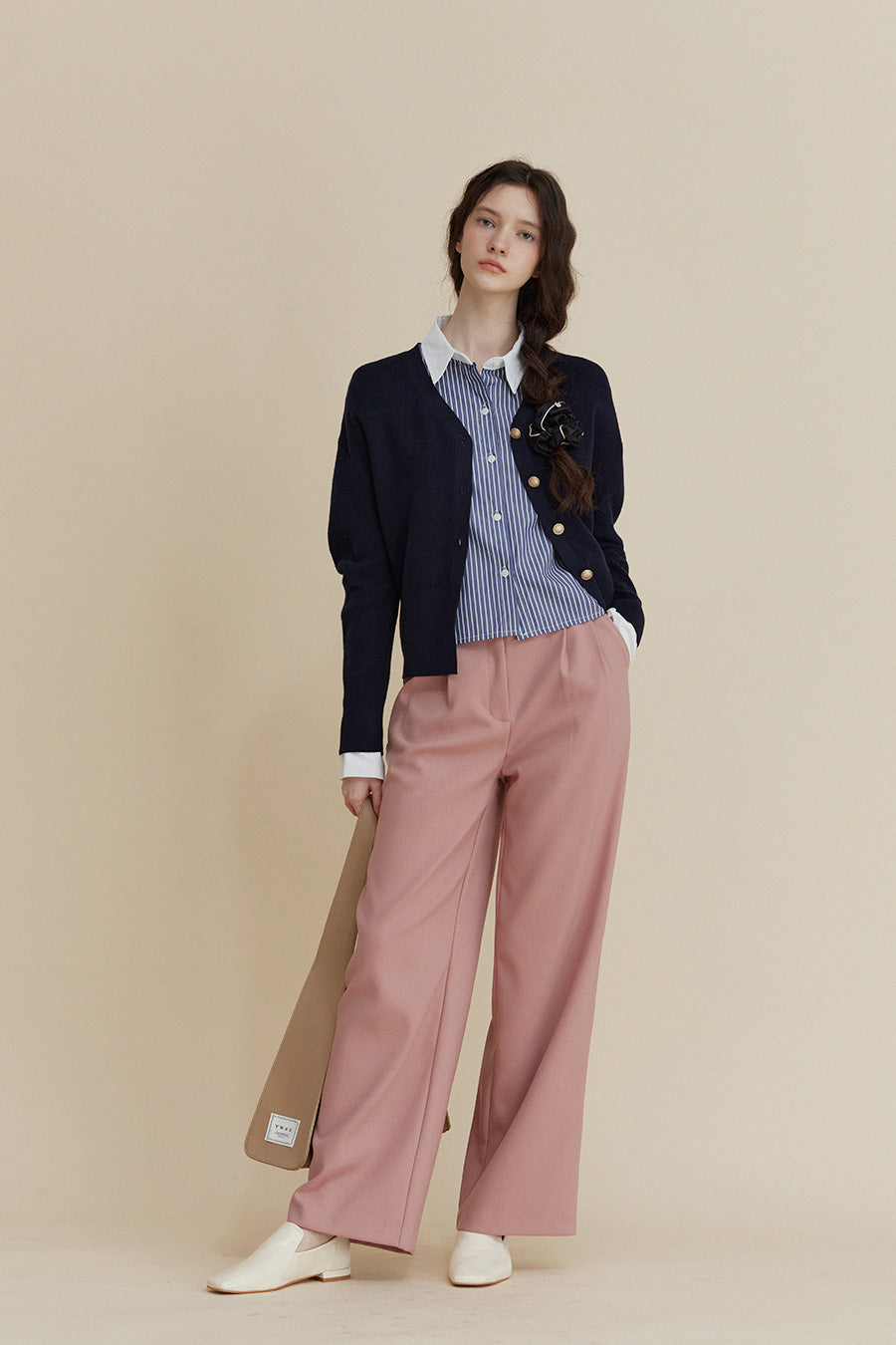 Ruch Two-Tuck Straight Slacks