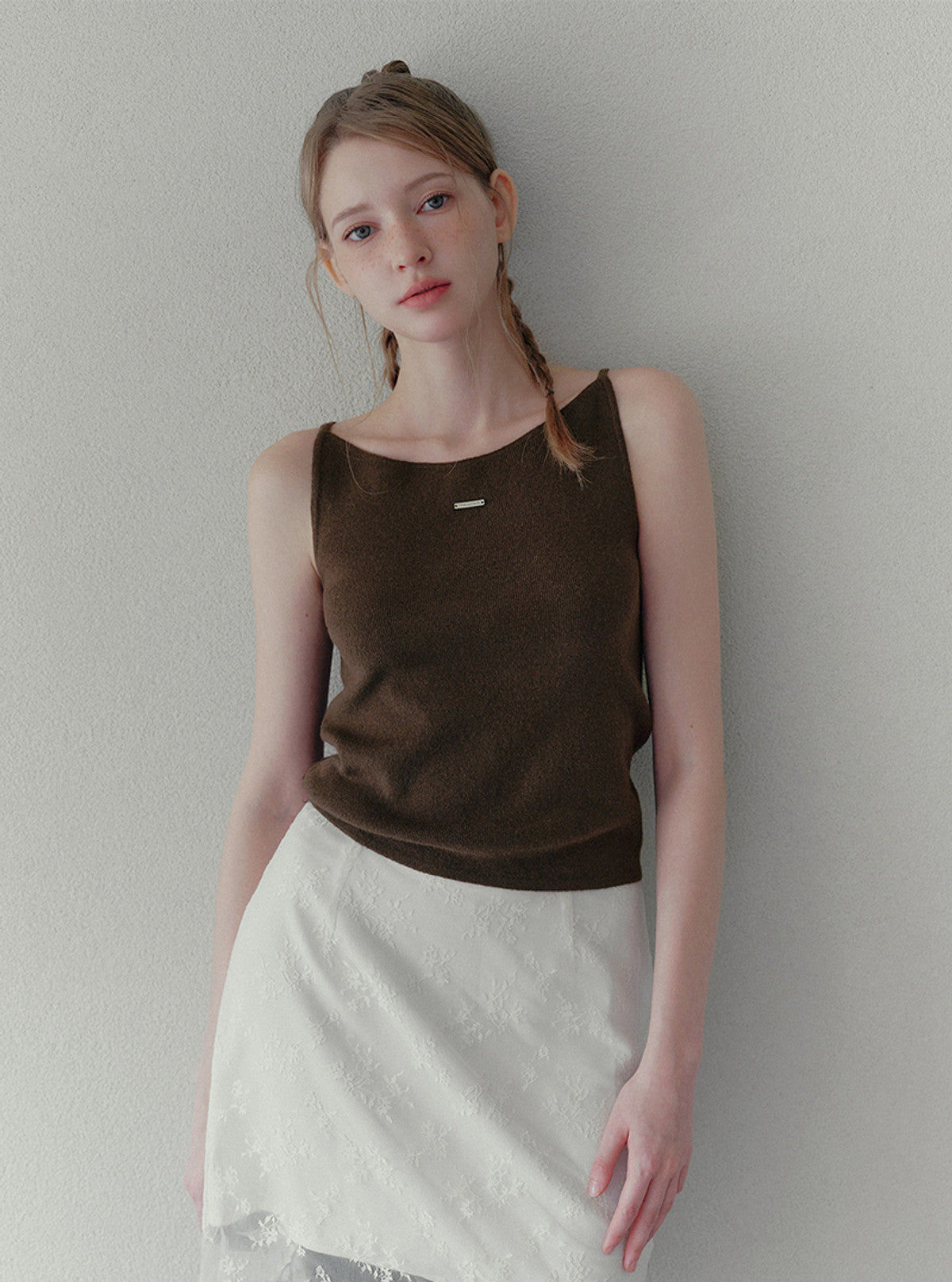 Kia basic halter sleeveless knit | View 6
