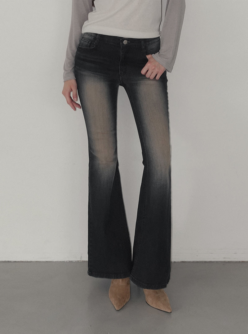 Beulke vintage washed bootcut long denim pants | View 3
