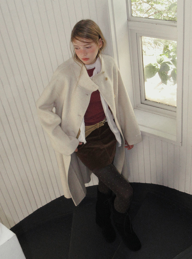 TWEE Morem basic corduroy mini skirt | Product styling view 4