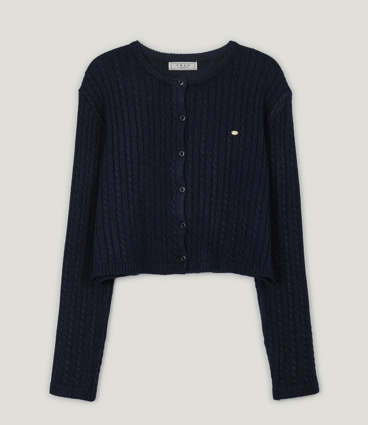 Tiben Cropped Cable Knit Cardigan