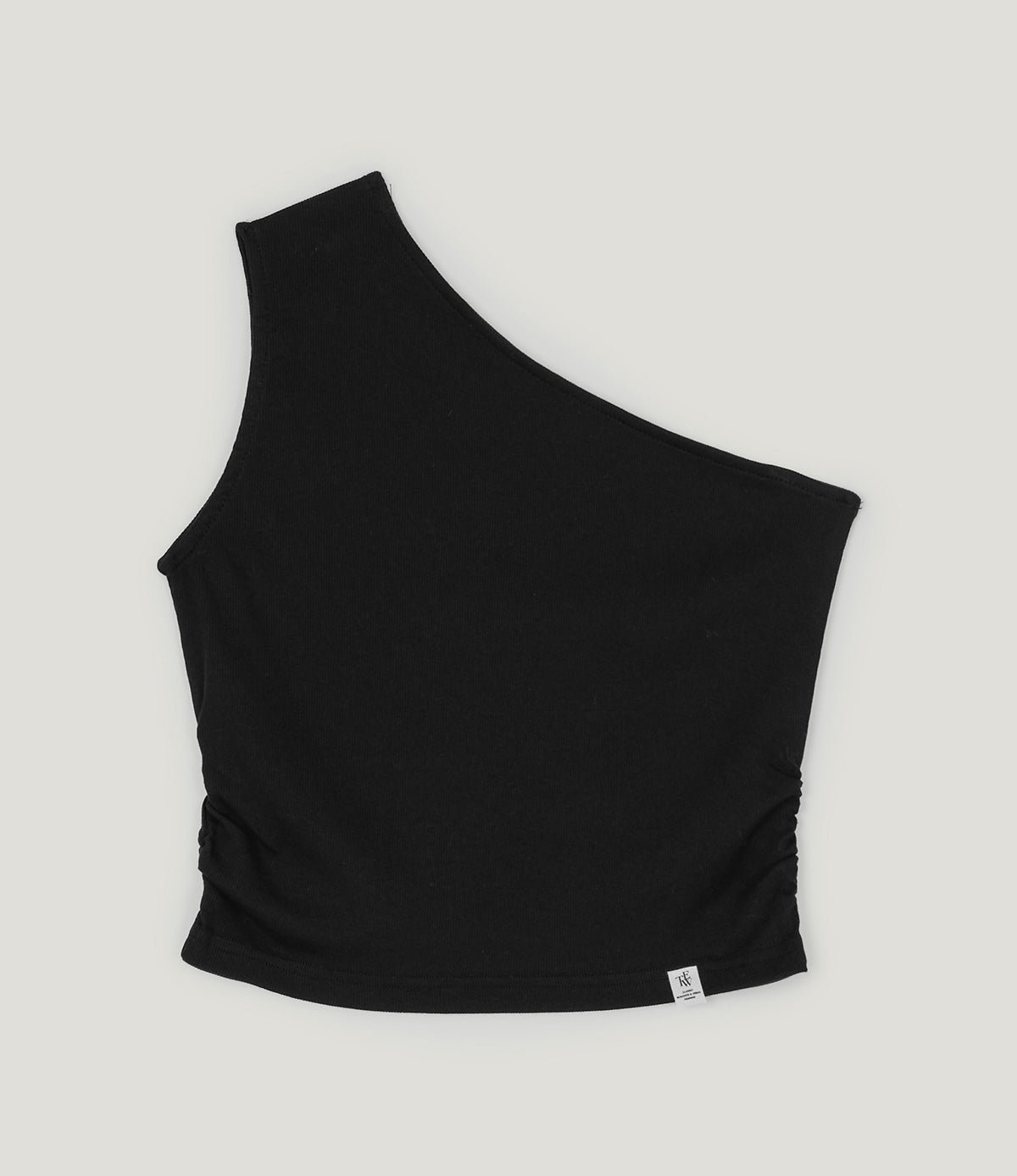 Cellon shirring one-shoulder sleeveless