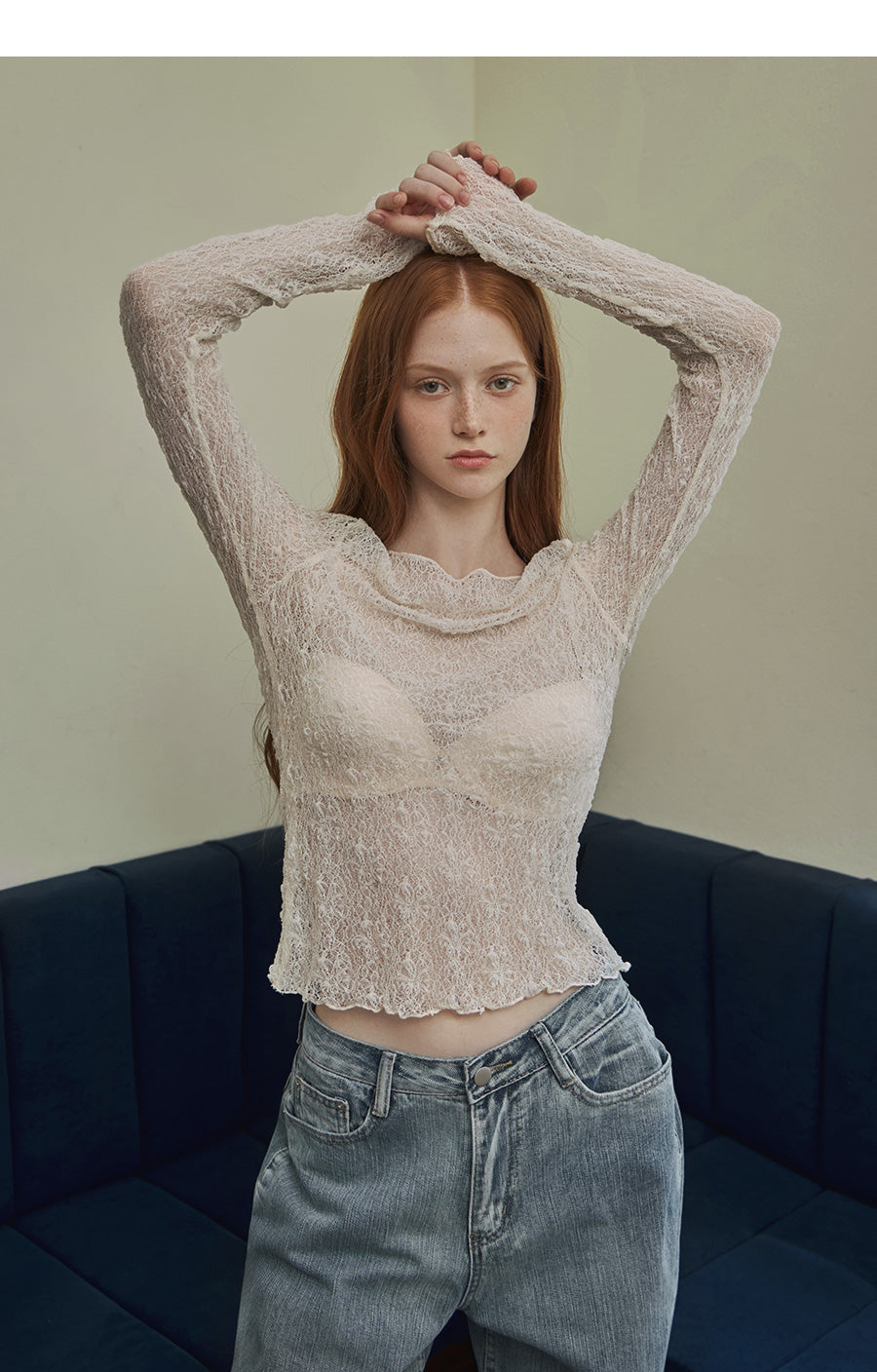Evernon lace see-through t-shirt