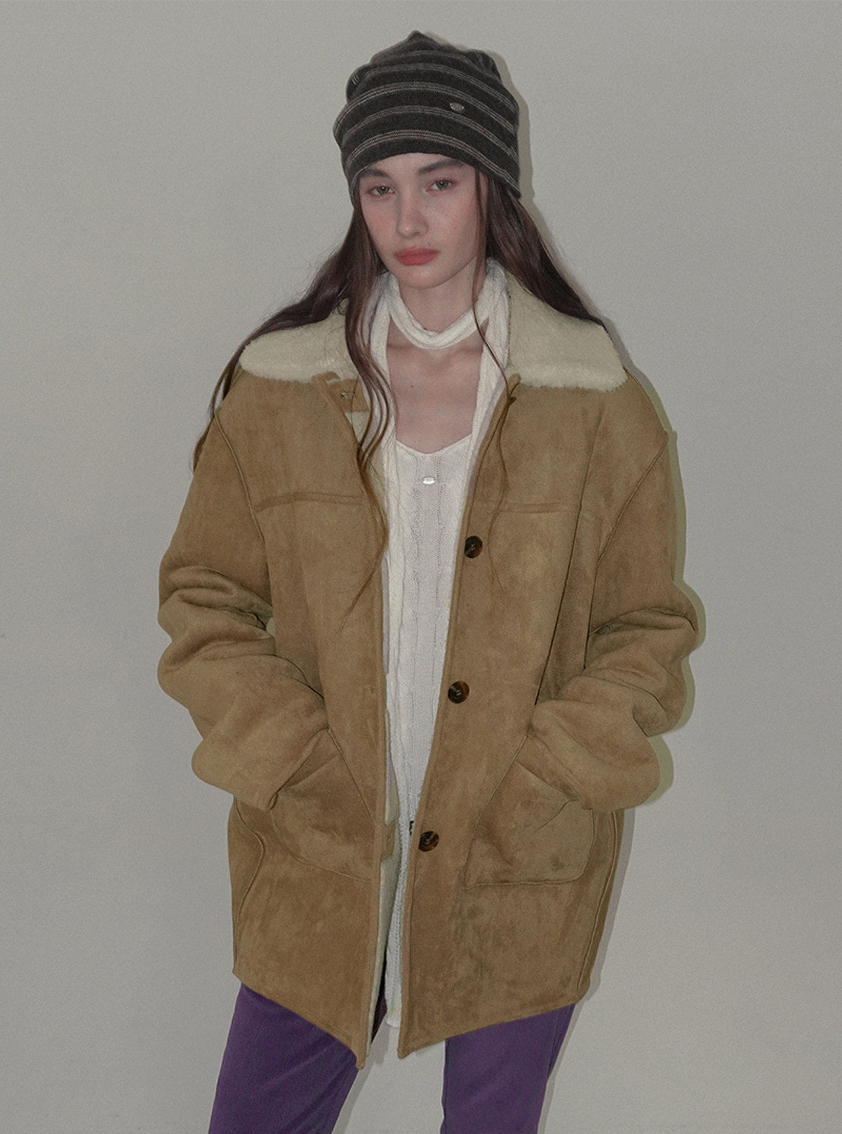 Melto pocket half shearling coat | View 6