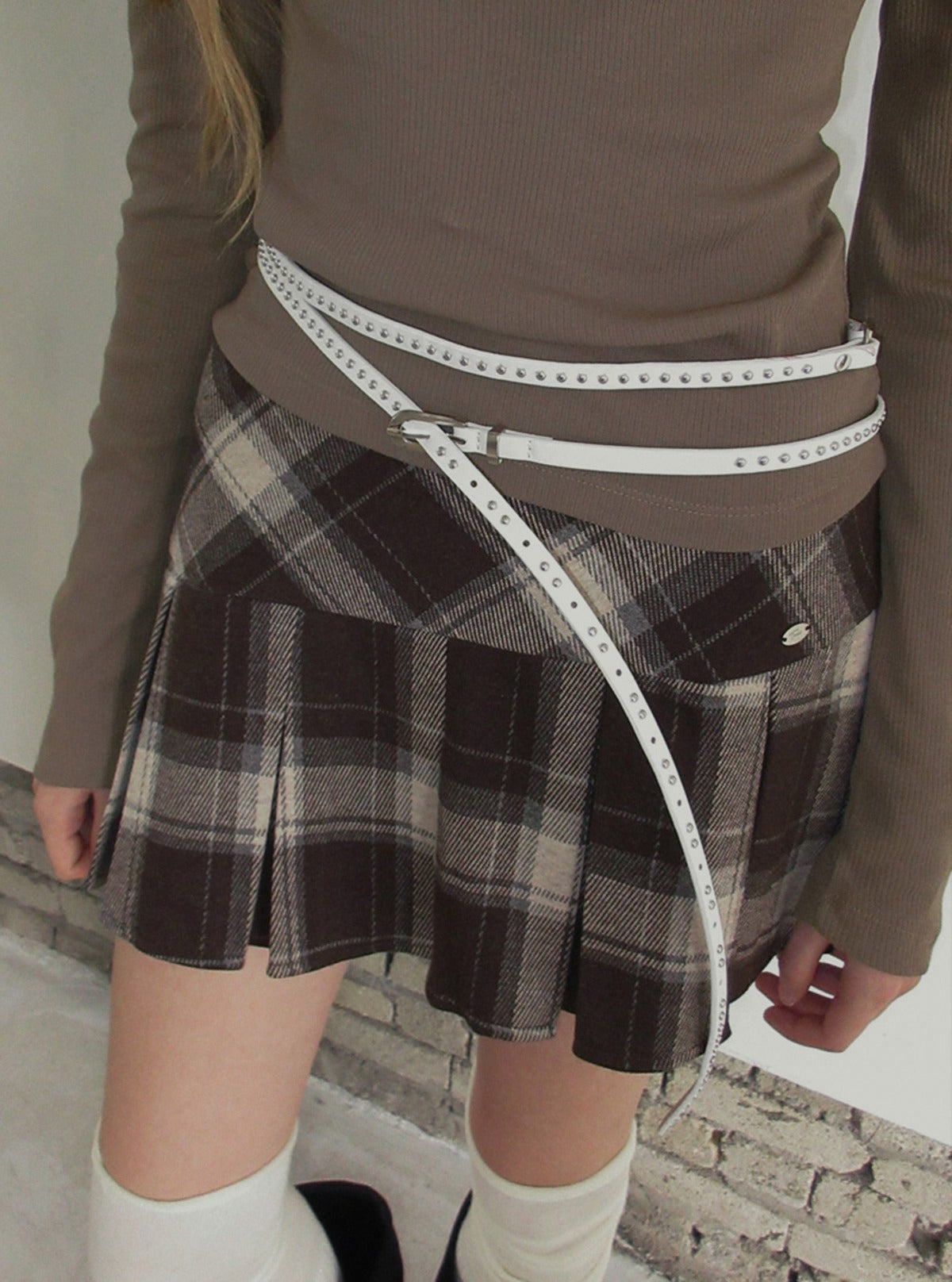 TWEE Polki stud thin double long belt | Main product image
