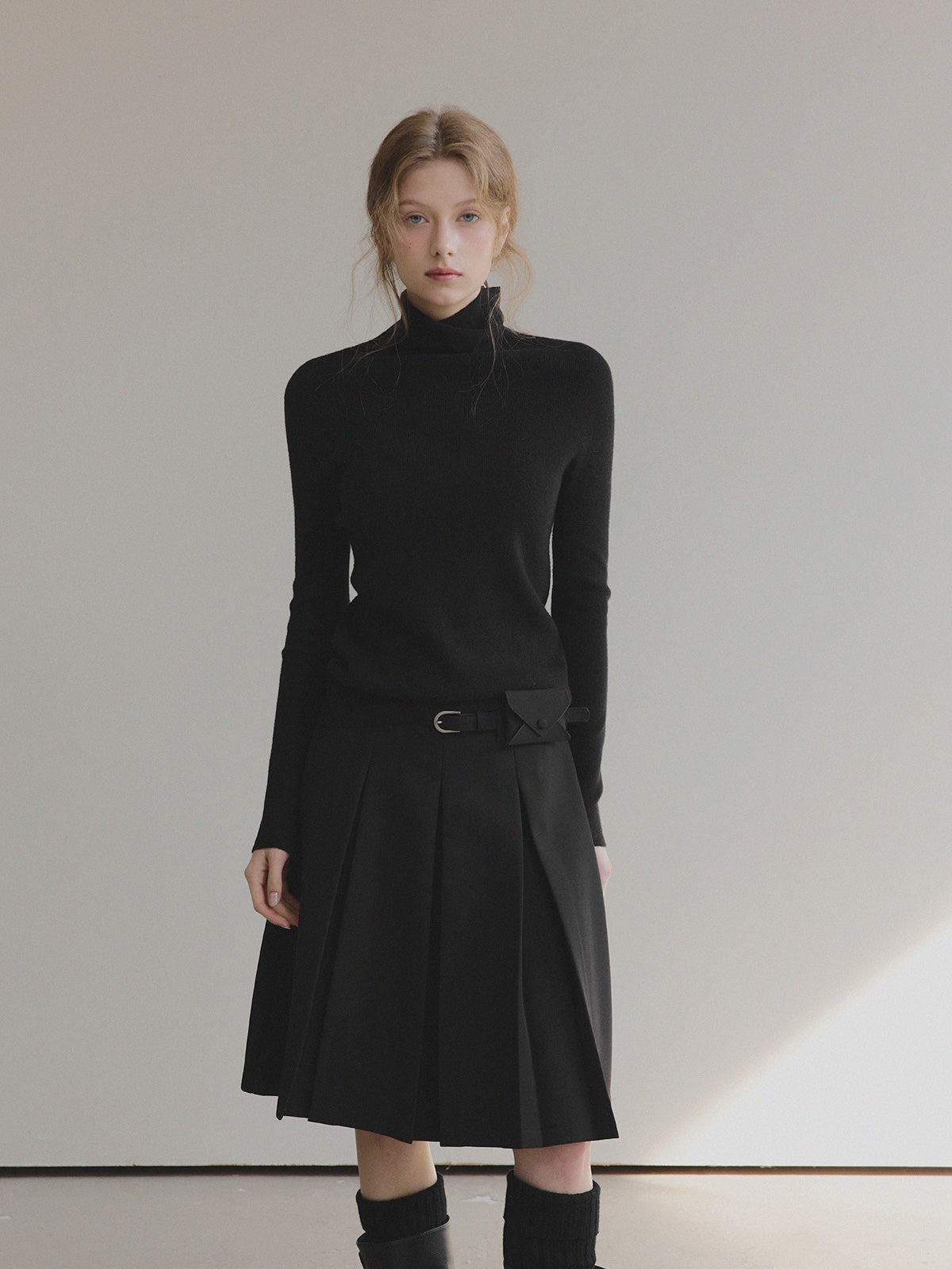 Sames Wholegarment Turtleneck Long Sleeve Knit