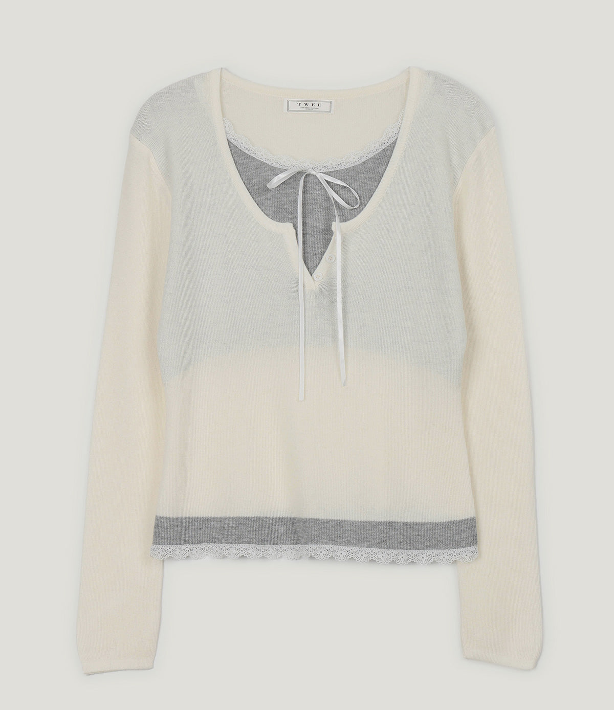 Luzel Tie Layered Long Sleeve Knit