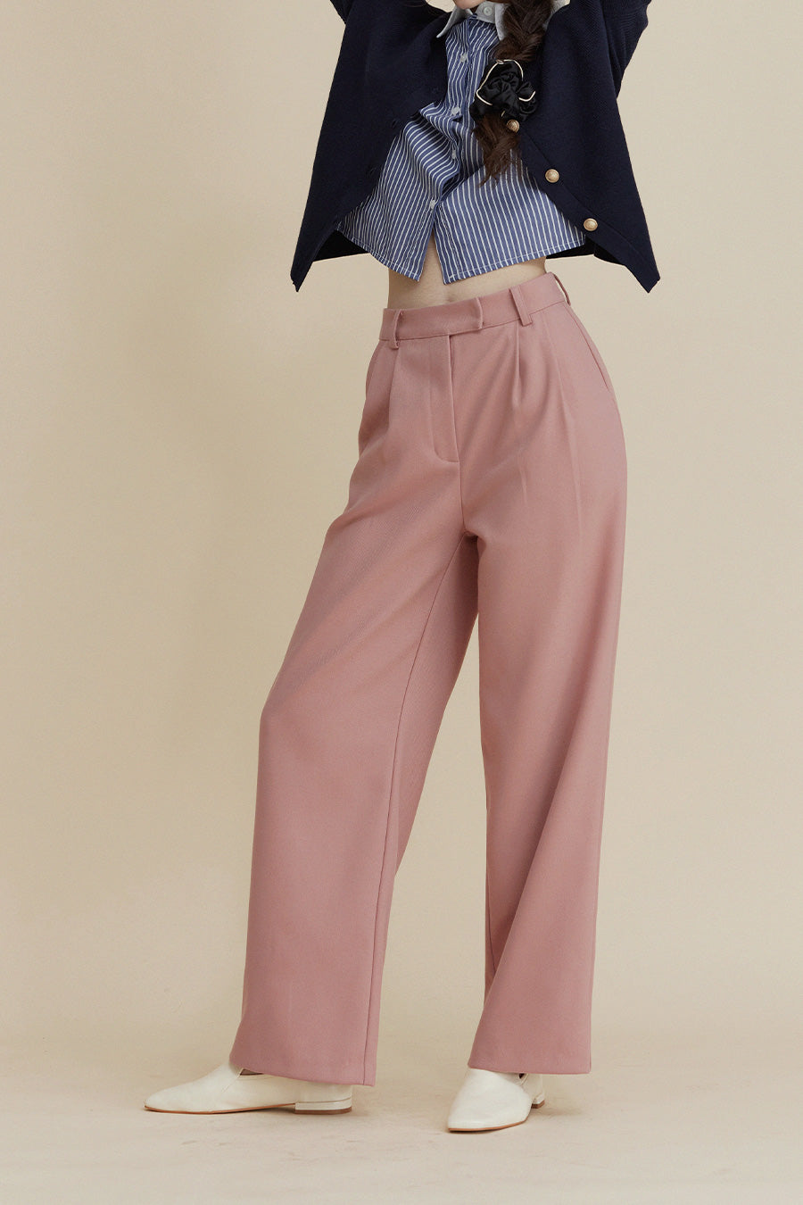 Ruch Two-Tuck Straight Slacks