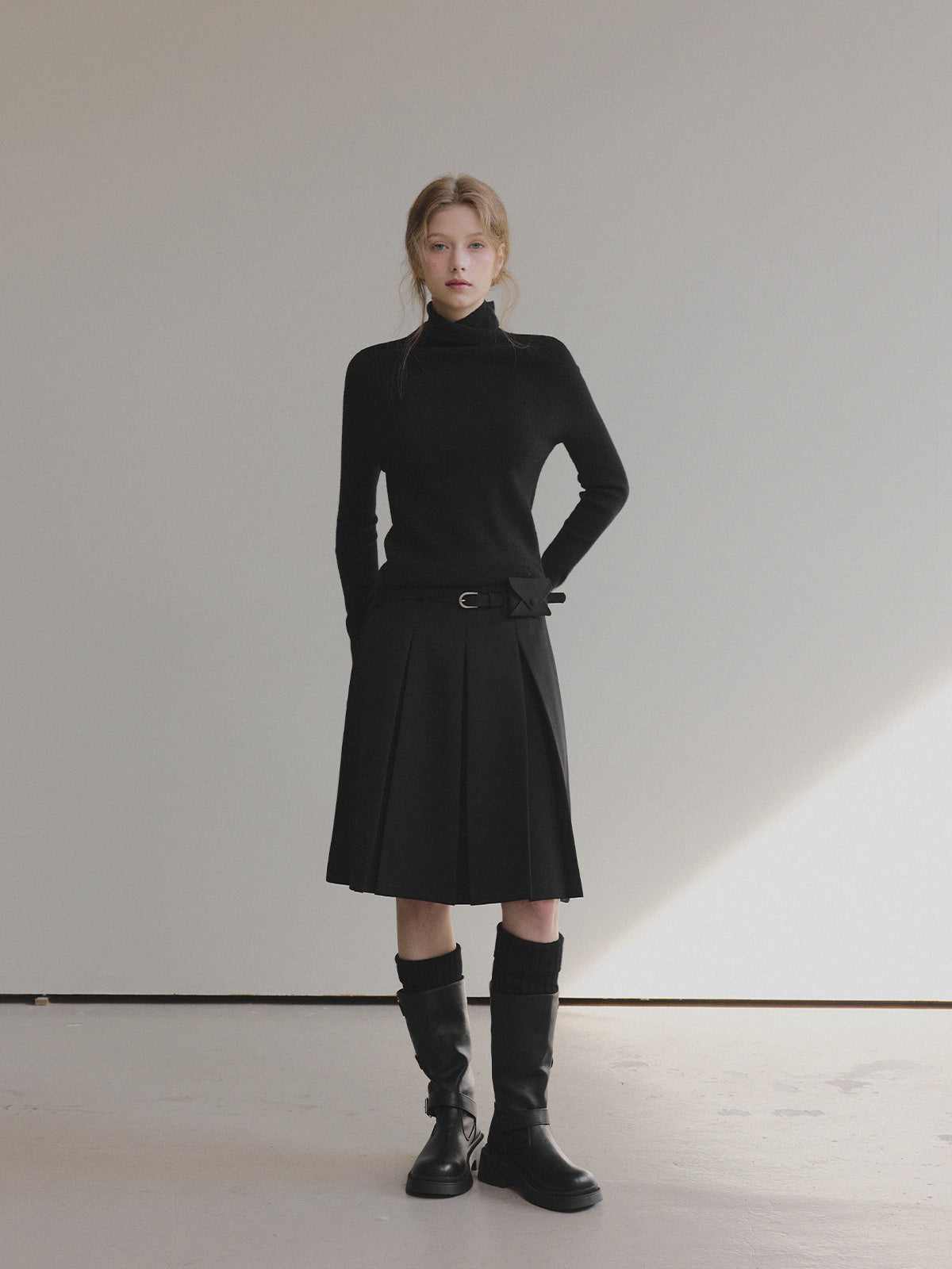 Sames Wholegarment Turtleneck Long Sleeve Knit