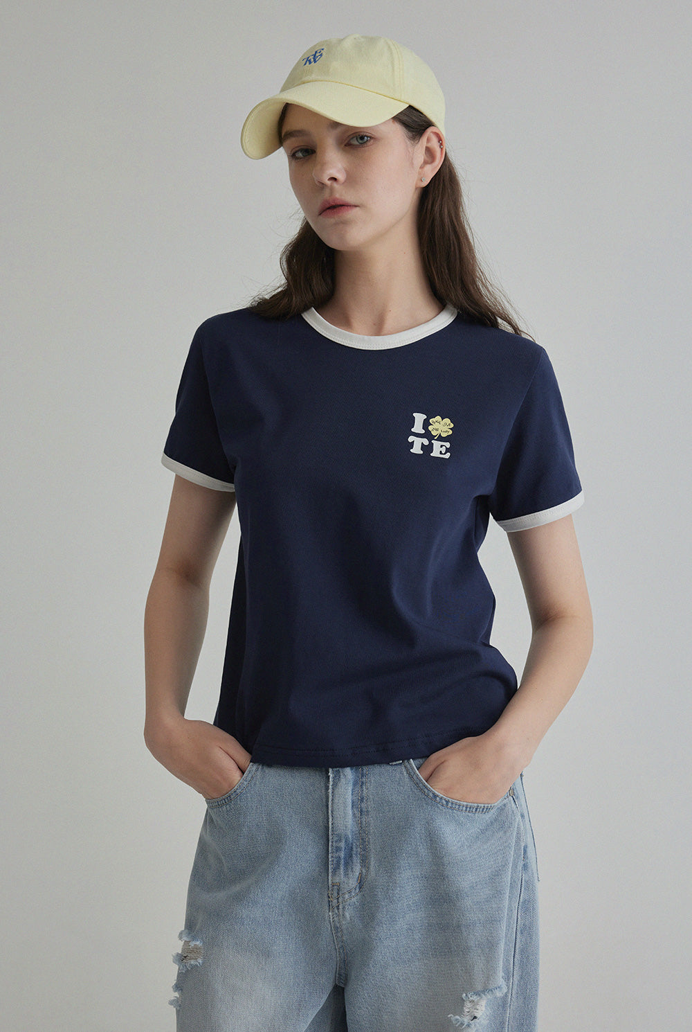 Clover Contrast Ringer T-Shirt