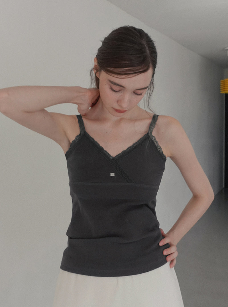 Rosel lace suede sleeveless top | View 8