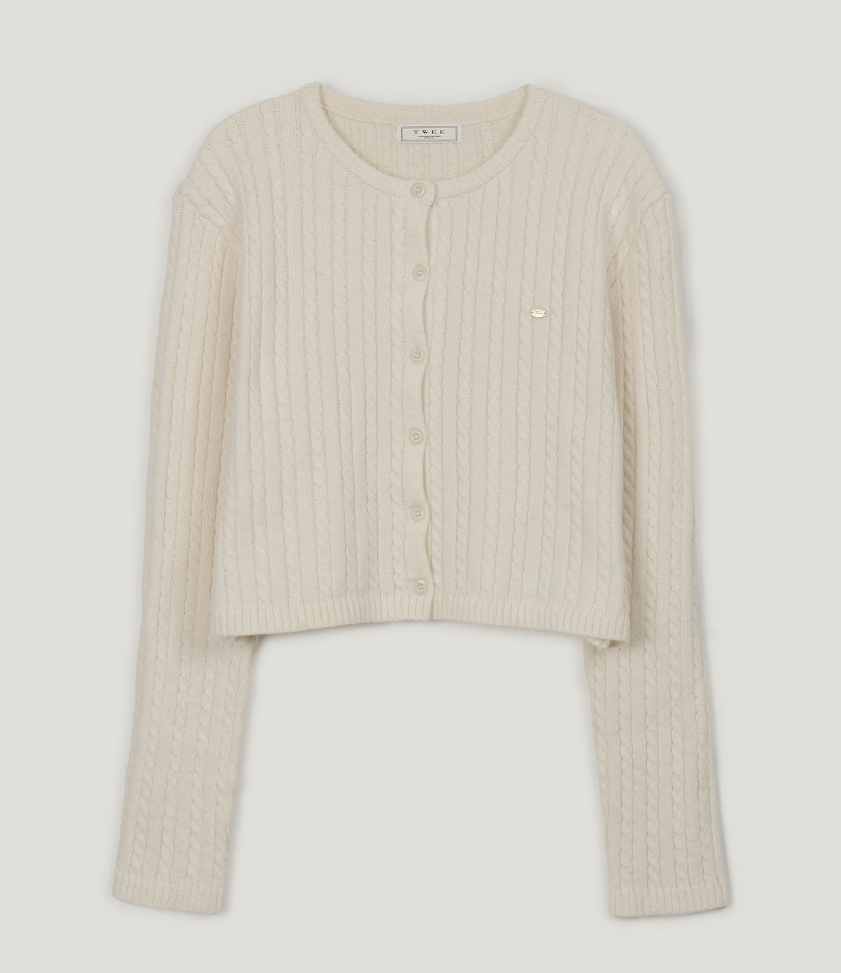 Tiben Cropped Cable Knit Cardigan