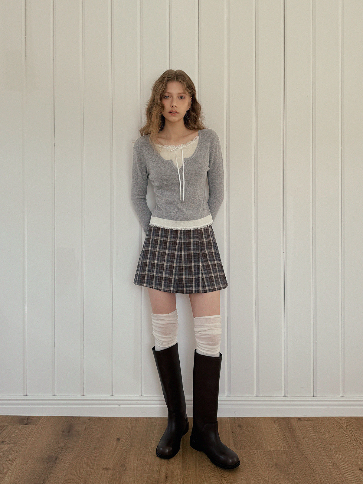 Luzel Tie Layered Long Sleeve Knit