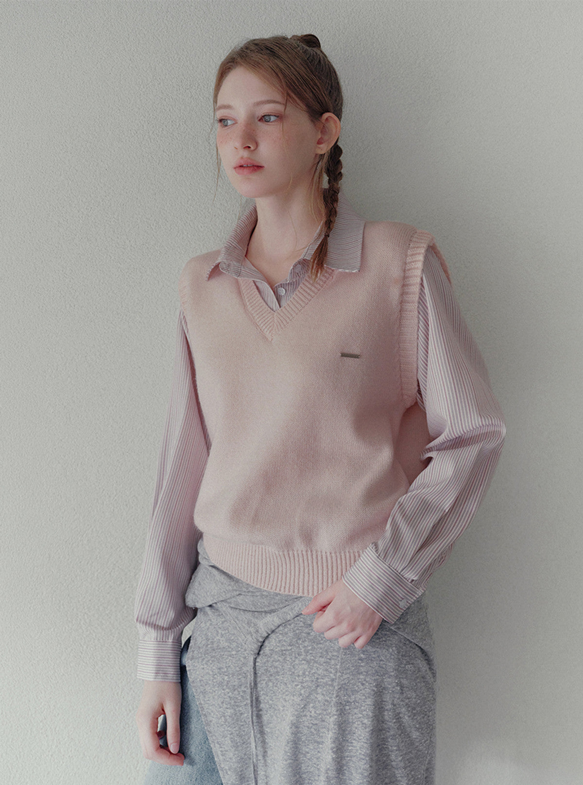 Poldin shirt layered long sleeve knit | View 6