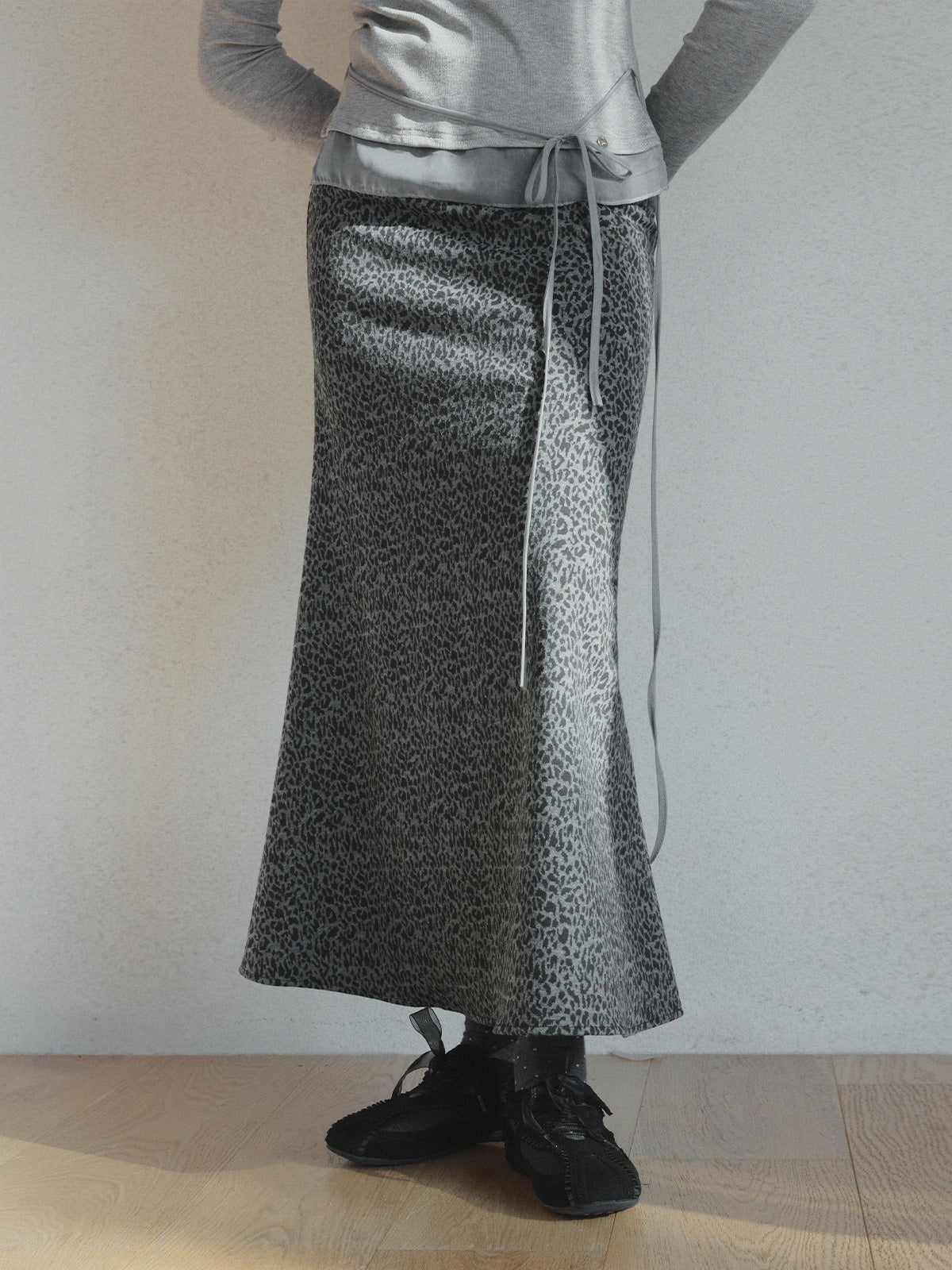 Lentz Leopard Banding Long Skirt