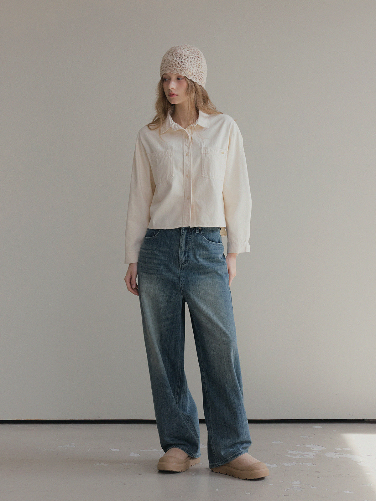 Idel Peach Pocket Long-Sleeve Shirt