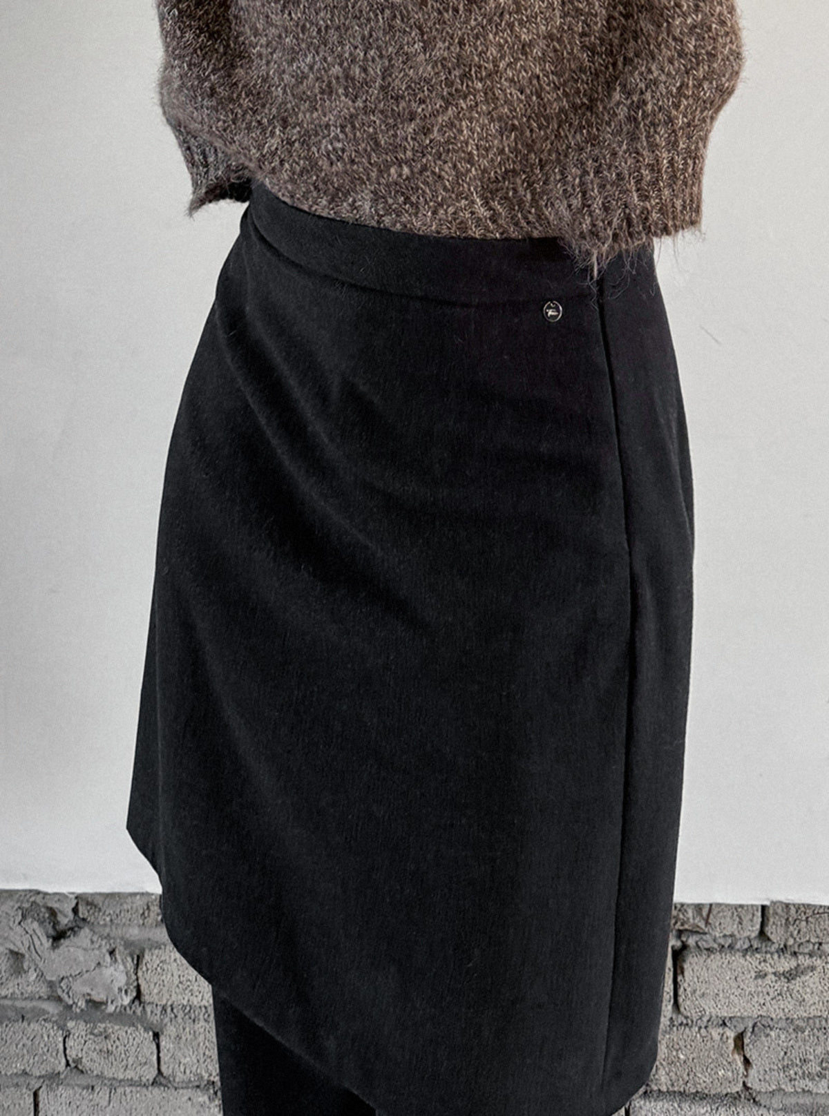 Deril Layered Skirt Wide Long Pants