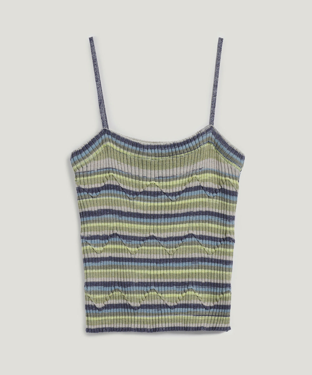 Pep stripe knit sleeveless