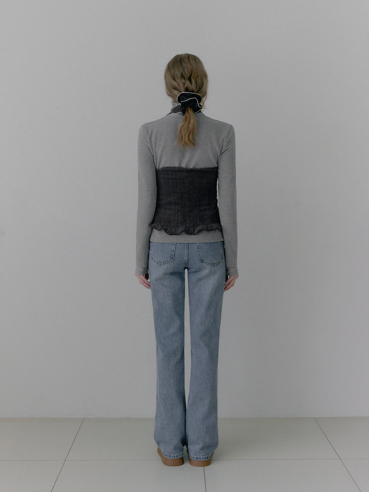 Hiddle Boucle Halter Frill Bustier