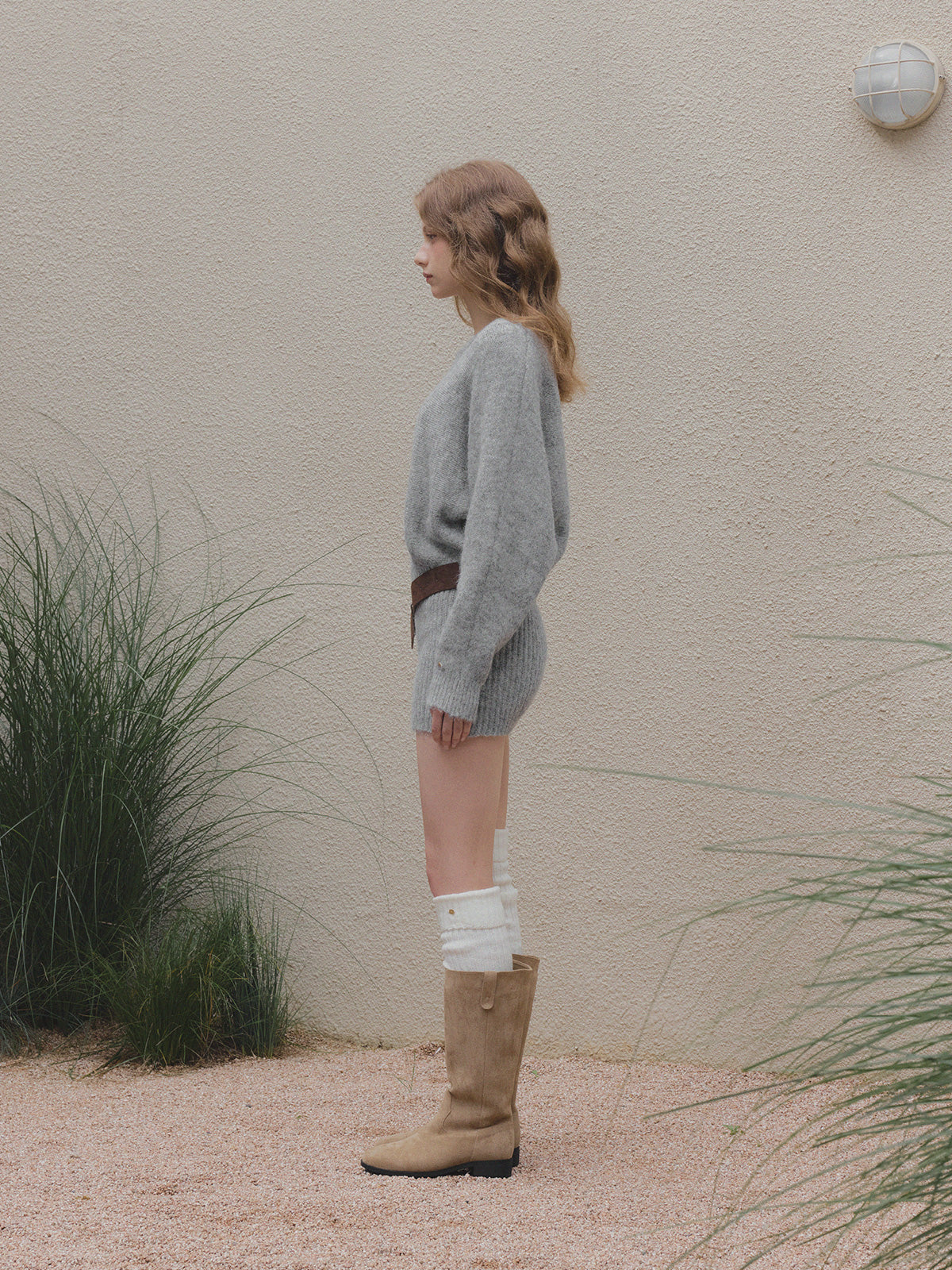 Rein Loose-Fit Knit Dress (Belt Set)