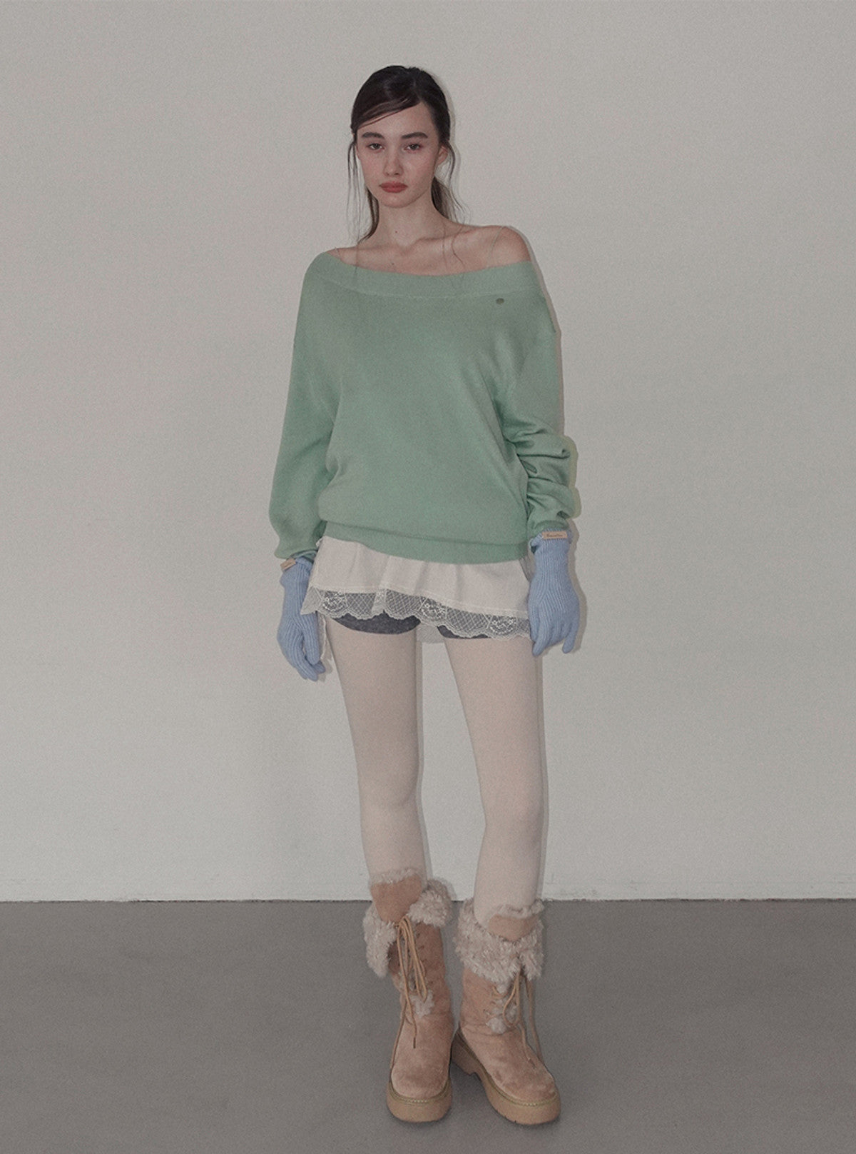 Noad off-shoulder long sleeve knit | View 7