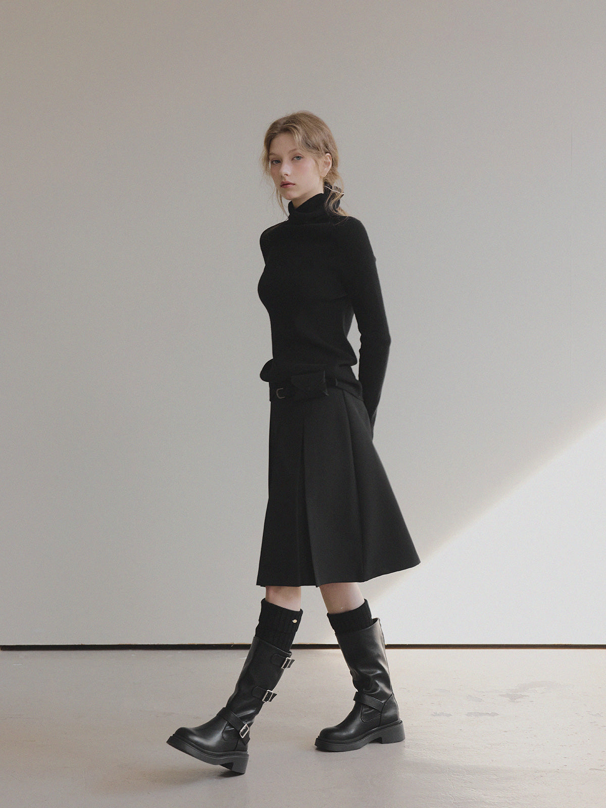 Sames Wholegarment Turtleneck Long Sleeve Knit