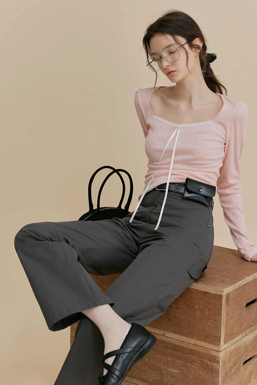Leche Tie Lace T-Shirt