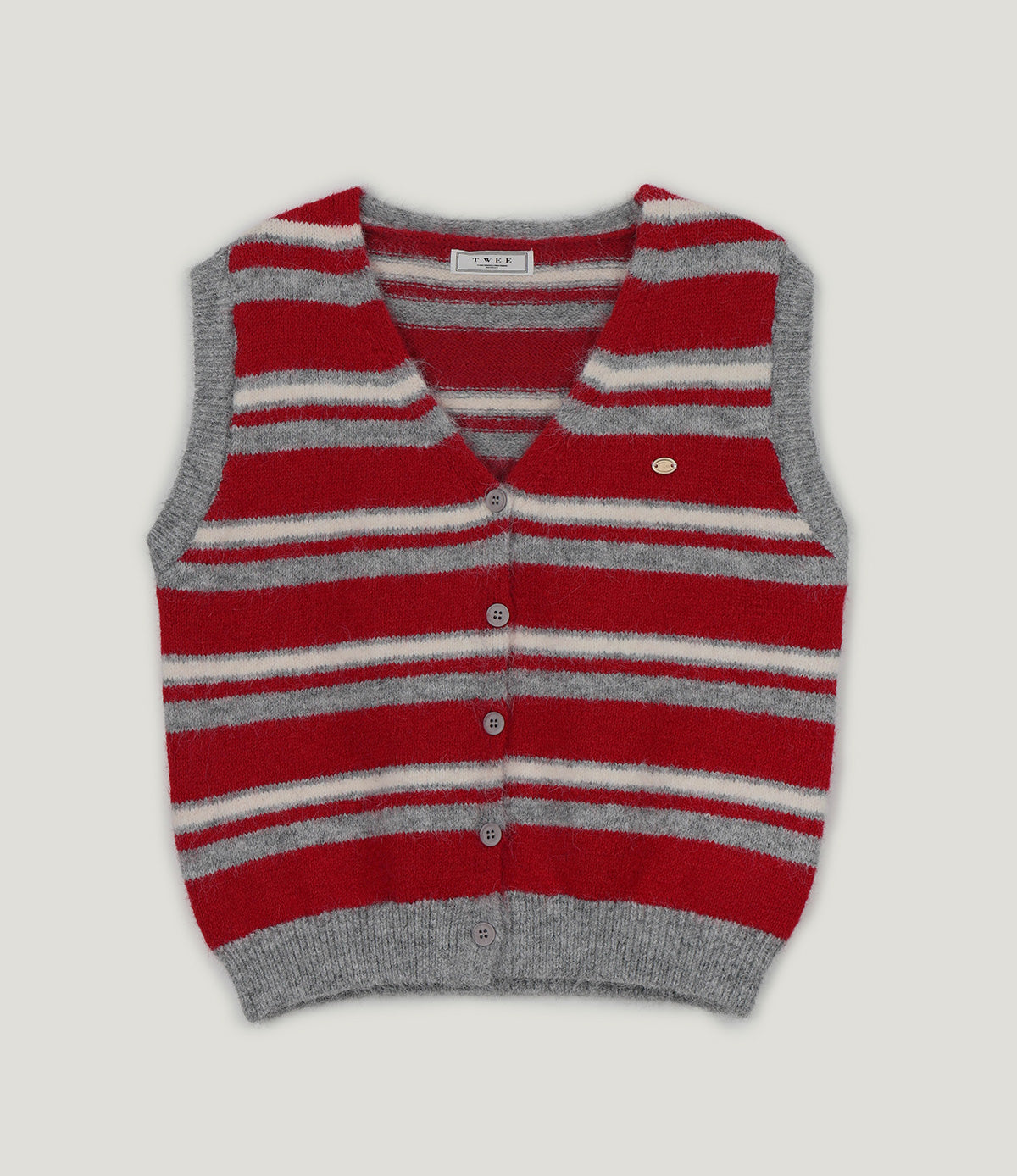 Enz Stripe Color-Block Knit Vest